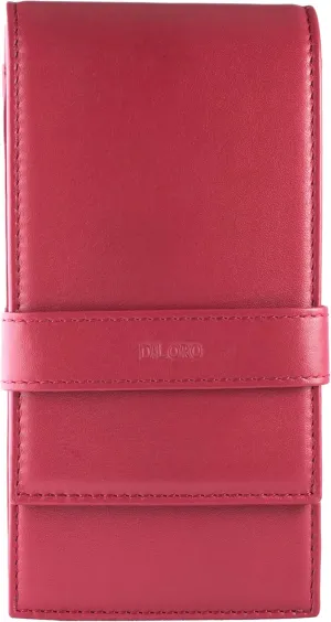 Leather Quad Pen Case Pencil Pouch Holder for Four Fountain Ballpoint Rollerball Pens and Pencils