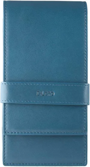 Leather Quad Pen Case Pencil Pouch Holder for Four Fountain Ballpoint Rollerball Pens and Pencils
