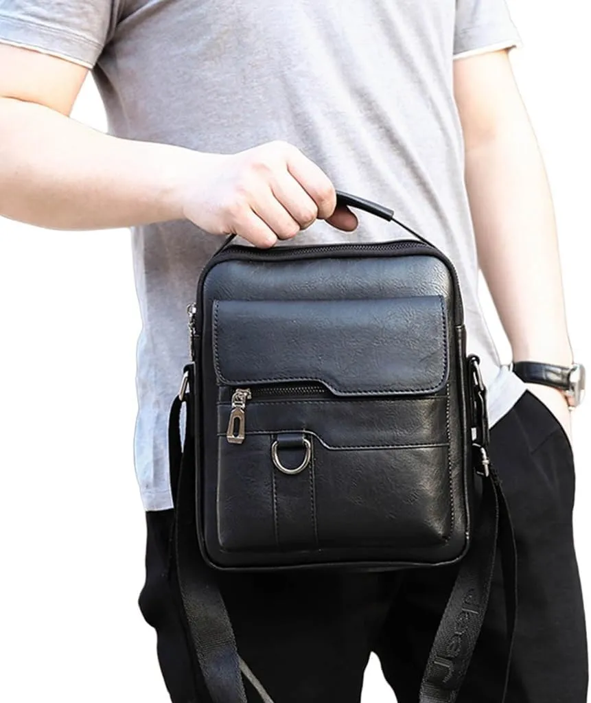 Leather Shoulder Bags Crossbody Bag Business Bag for Travel Office