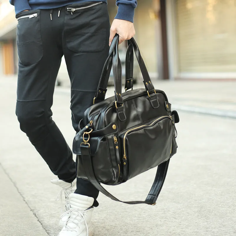 Leather shoulder messenger bag handbag bulk bag tide