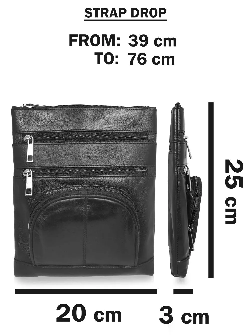 Leather Travel Bag - Cross Body or Neck Pouch - Holiday Holster RL177