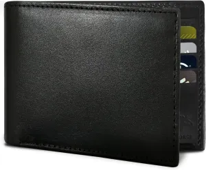 Leather Wallet for Men, RFID Wallet, Hold upto 14 Cards, 2 ID Windows, 2 Money Pockets, Slim Bifold Wallet for Men