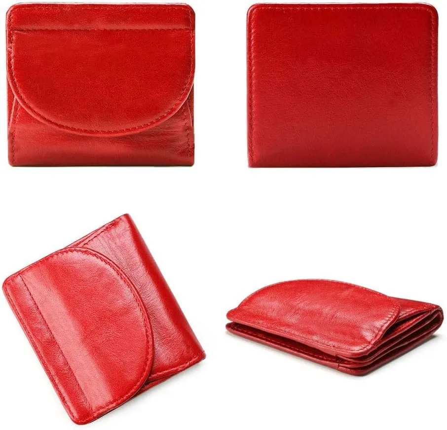 Leather Wallet Pu Leather Women's Wallet Convenient Small Mini Card Holder Short Purses Fashion Elegant Large Capacity Coin Bag Large Capacity (Black,9.5x10.5cm)