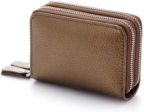 Leather Wallet Pu Leather Women's Wallet Retro Fashion Short Purse Clutch for Girls Ladies Business Card Holder Coin Pocket Large Capacity (Red,8.5x10.5cm)