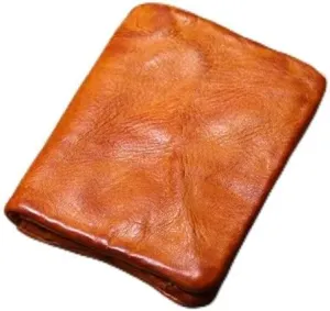 Leather Wallet Pu Leather Women's Wallet Retro Short Zipper Purse Clutch for Girls Large Capacity Fashion Coin Pocket Card Holder Large Capacity (Ye,9.5x11.5cm)