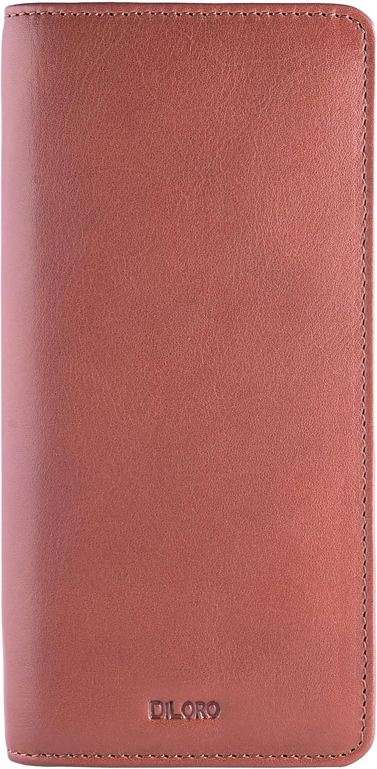 Leather Zippered Triple or Quad Pen Case Pencil Pouch Holder for Three or Four Fountain Ballpoint Rollerball Pens or Glasses (Nappa Bugatti)