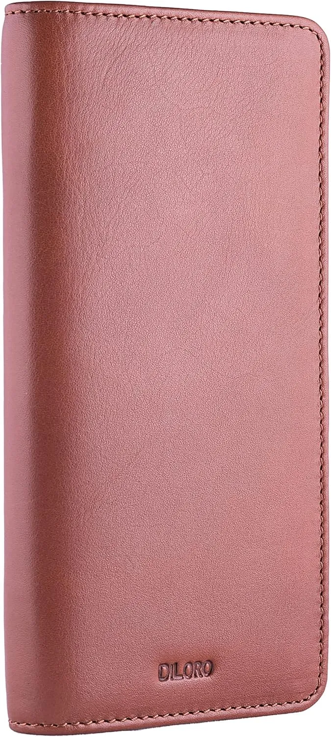 Leather Zippered Triple or Quad Pen Case Pencil Pouch Holder for Three or Four Fountain Ballpoint Rollerball Pens or Glasses (Nappa Bugatti)