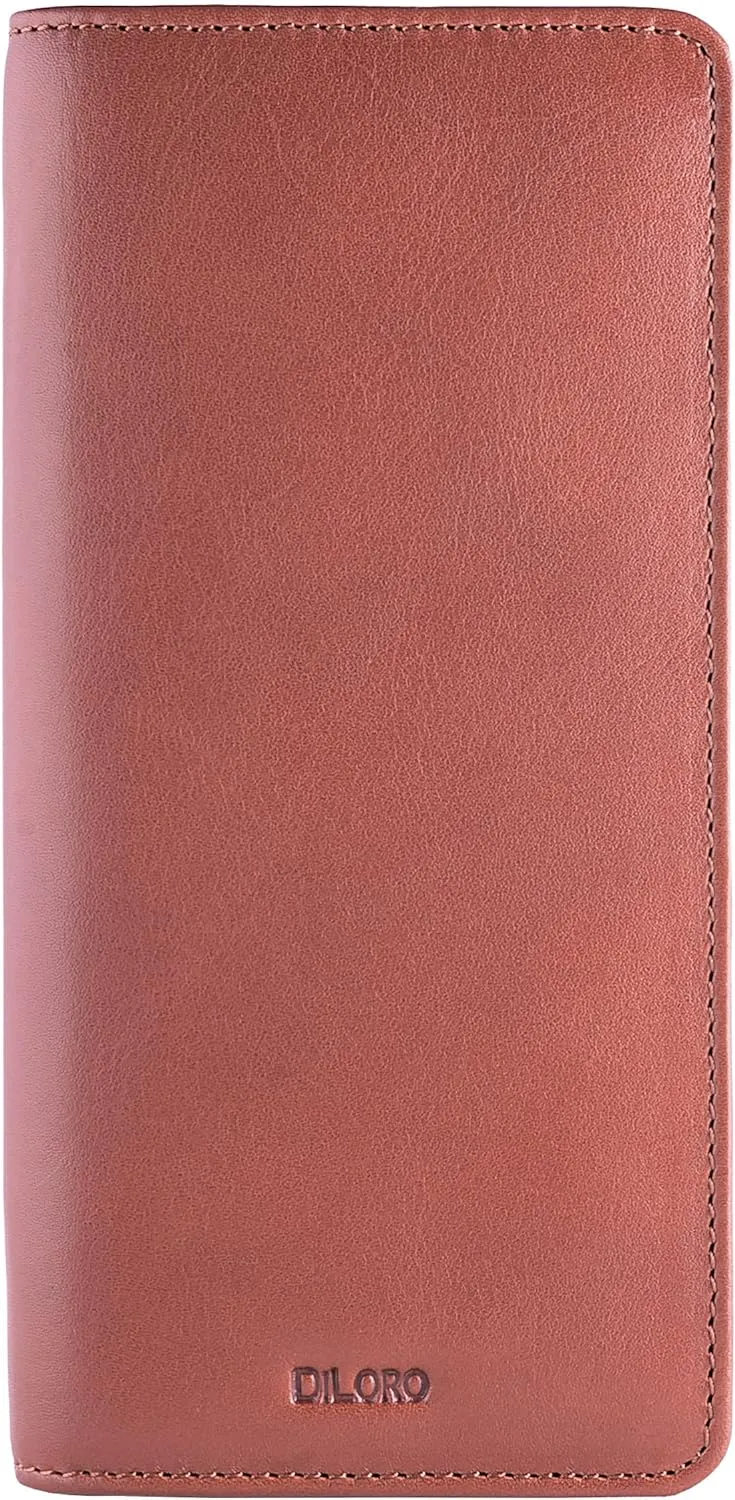Leather Zippered Triple or Quad Pen Case Pencil Pouch Holder for Three or Four Fountain Ballpoint Rollerball Pens or Glasses (Nappa Bugatti)