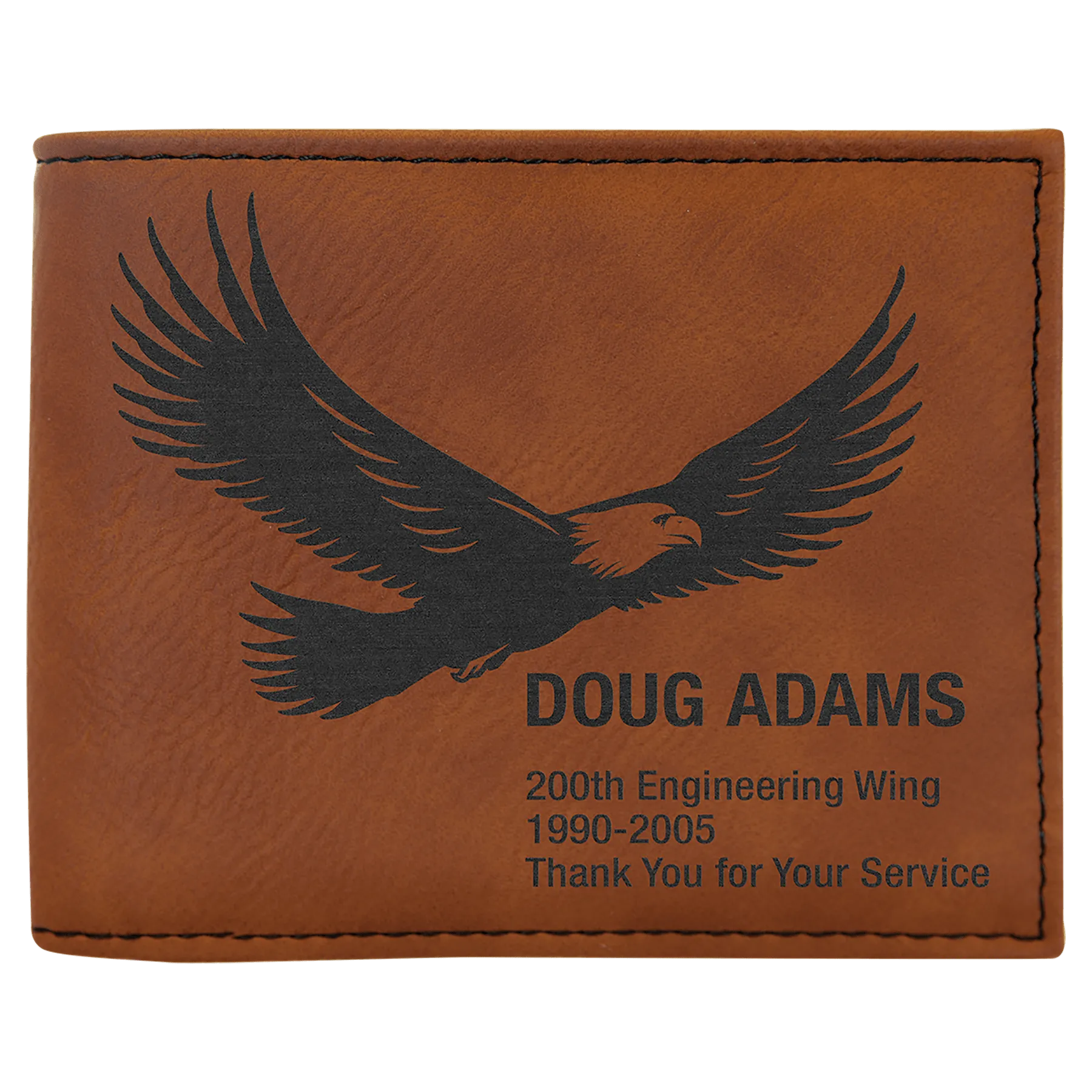 Leatherette Bi-Fold Wallet w/Flip ID Display