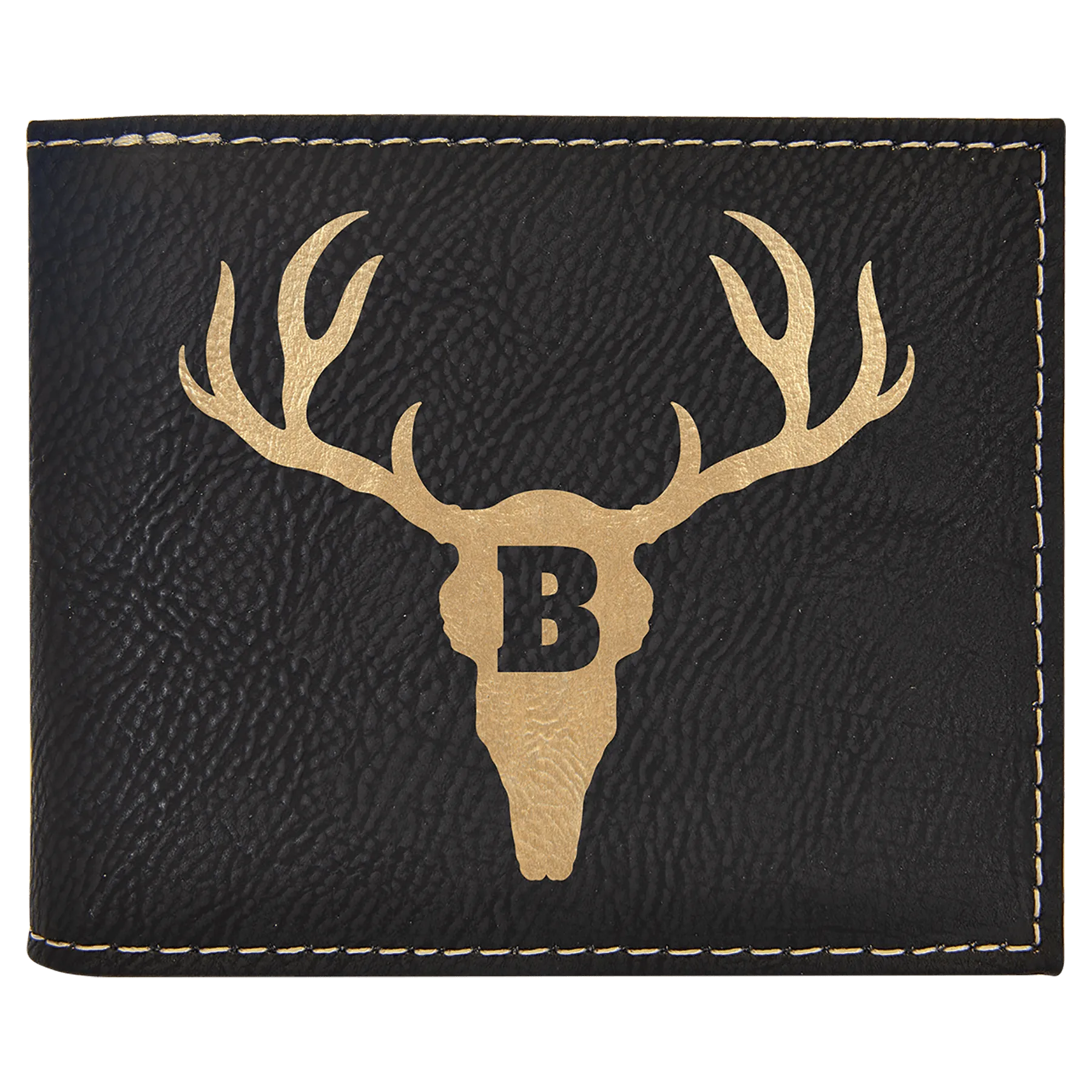 Leatherette Bi-Fold Wallet w/Flip ID Display
