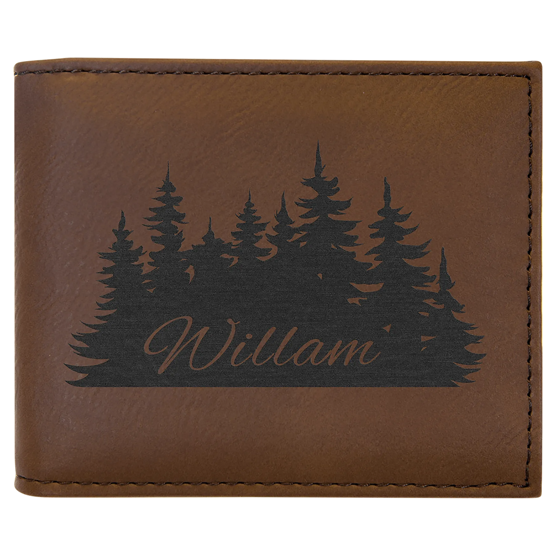 Leatherette Bi-Fold Wallet w/Flip ID Display