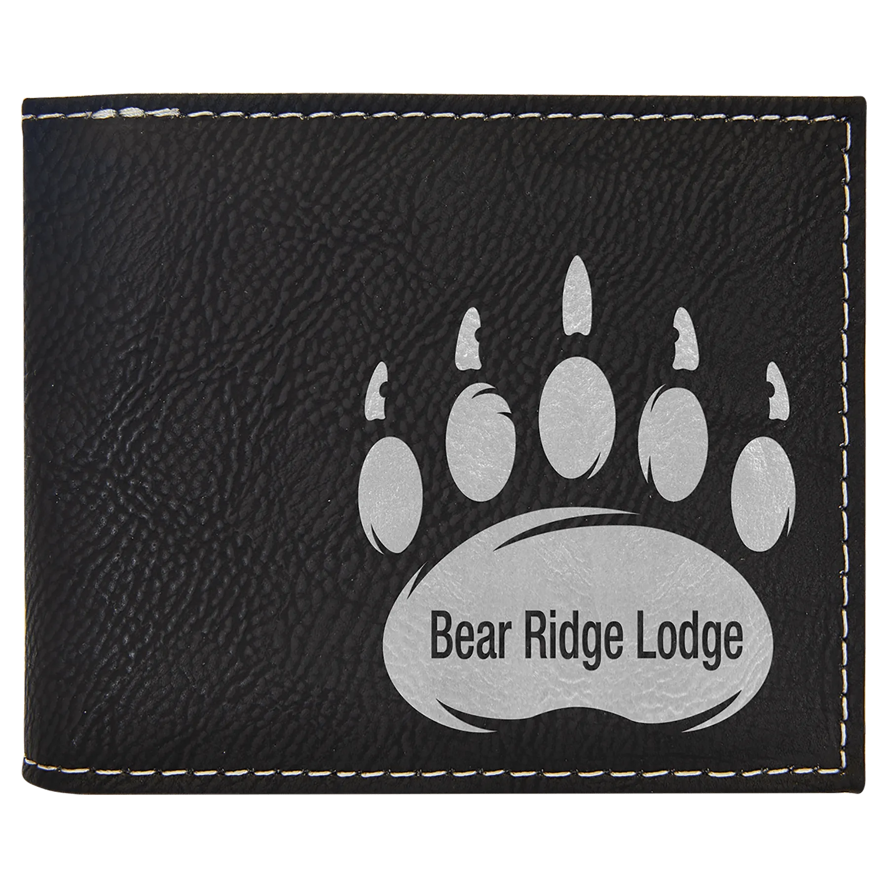 Leatherette Bi-Fold Wallet w/Flip ID Display