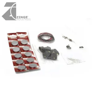 LED Model Electrical Starter Pack C (Large Batteries CR2032 For Intermediate Sized Models)