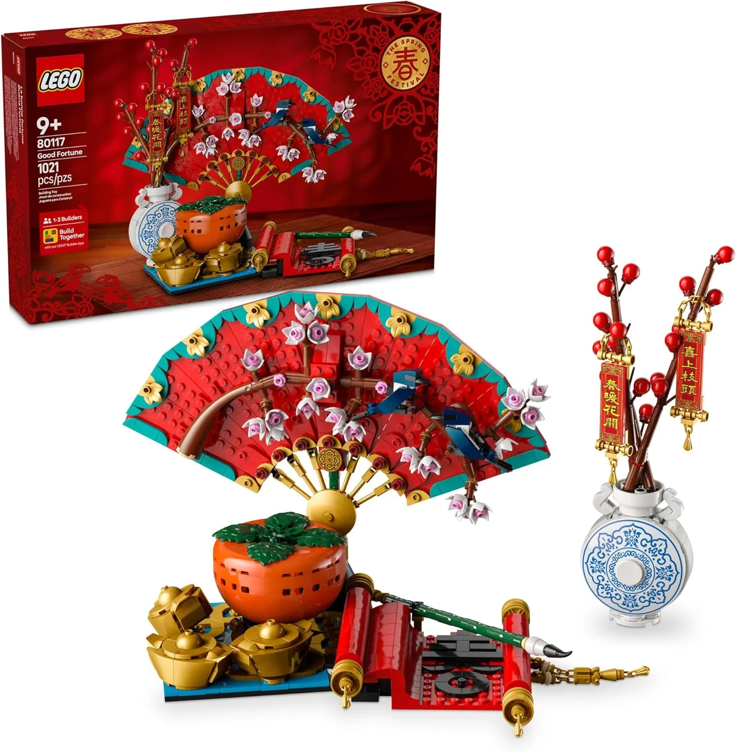 LEGO Spring Festival Good Fortune - Learning and Educational Building Toy - Chinese Festival Toy for Kids, Boys and Girls, Ages 9  - Cultural Gift for Display and Decor - 80117