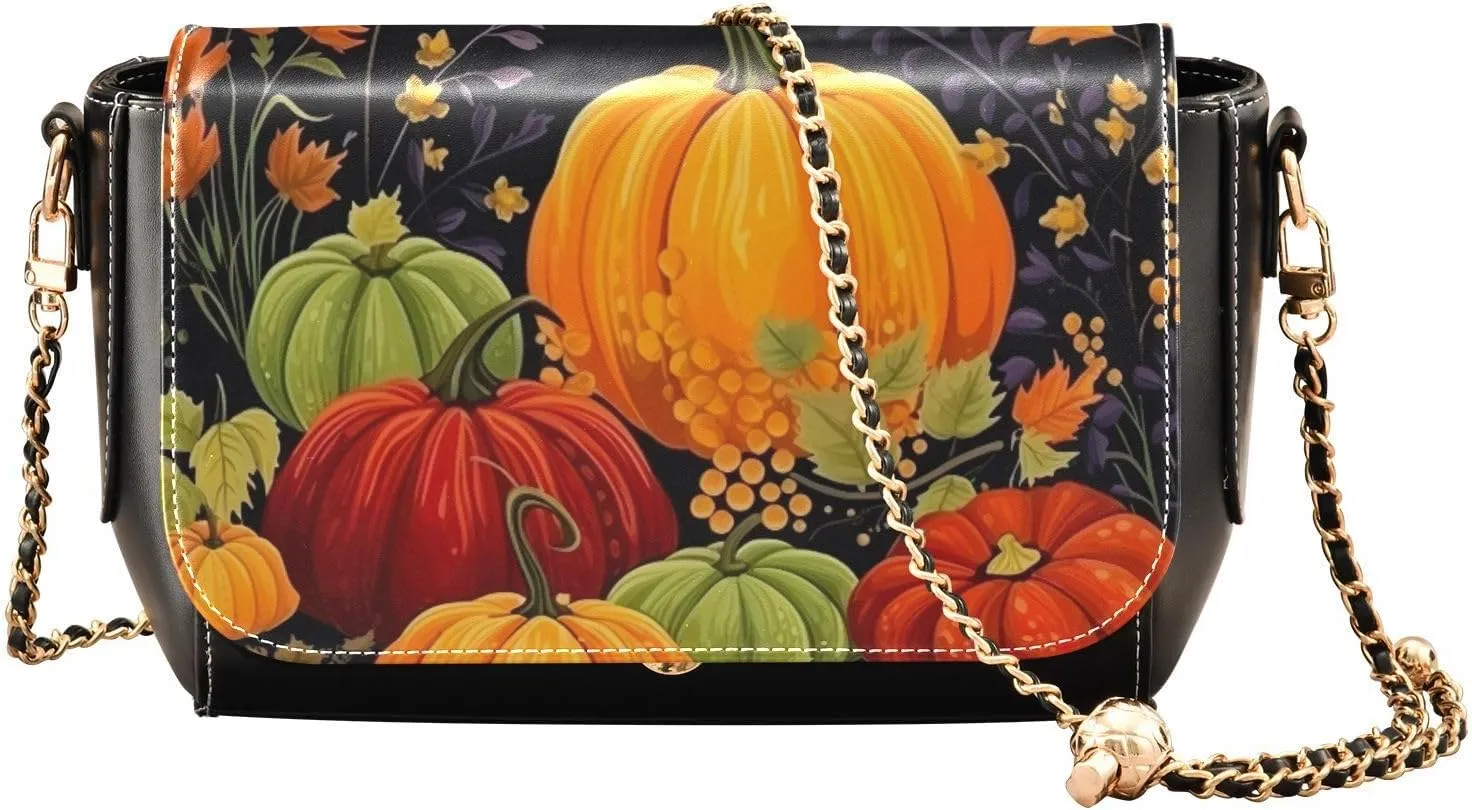Lemon Slices and Leaves Pu Leather Shoulder Bag for Women, Leather Zipper Crossbody Purse, Leather Crossbody Bags