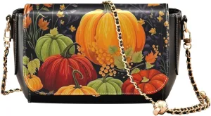Lemon Slices and Leaves Pu Leather Shoulder Bag for Women, Leather Zipper Crossbody Purse, Leather Crossbody Bags
