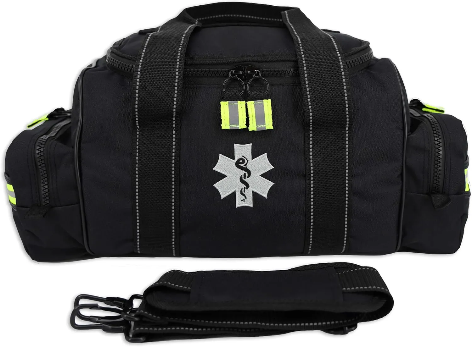 Lightning X Customizable Large EMT Medic First Responder EMS Trauma Jump Bag w/Embroidered Name - BLACK