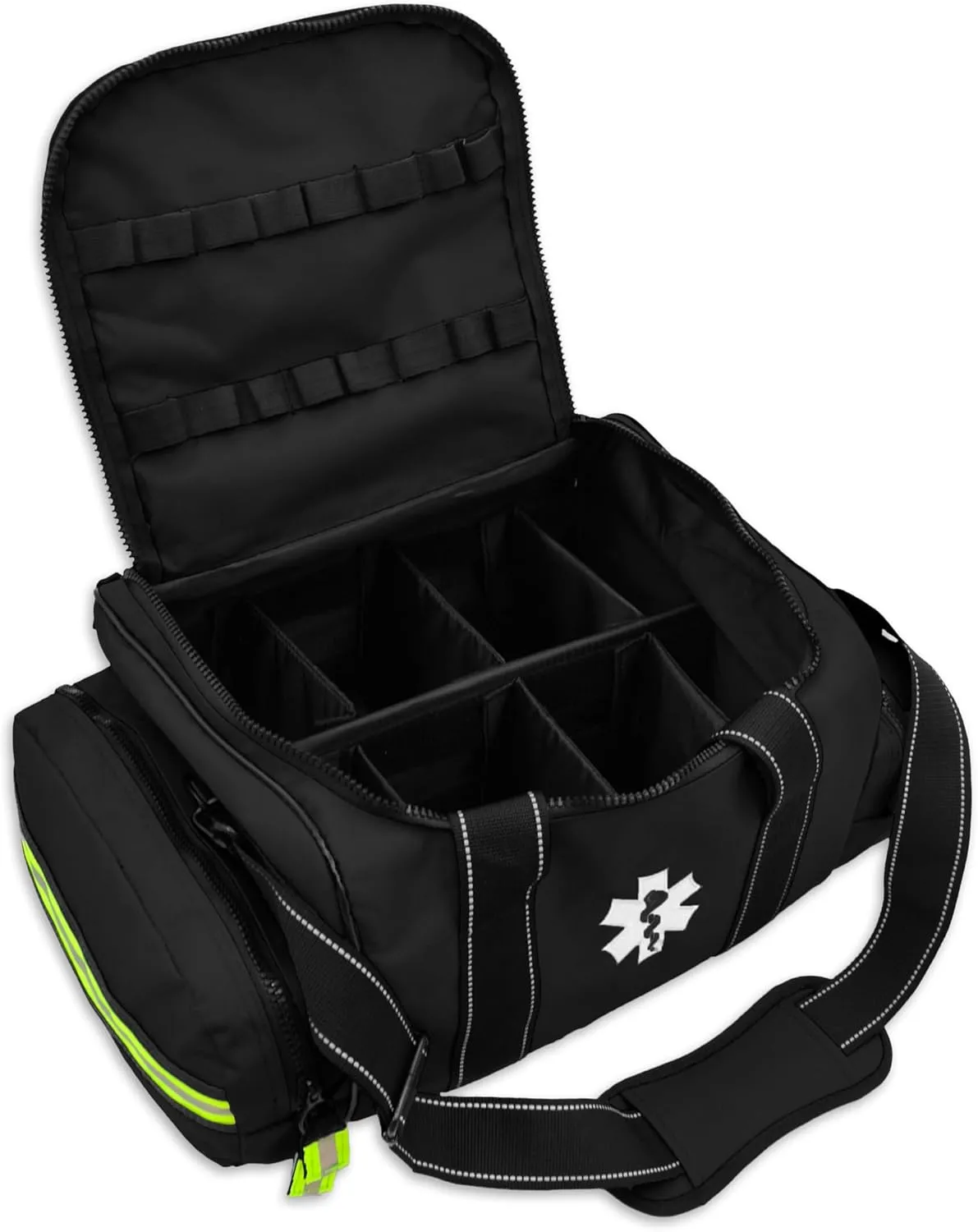 Lightning X Customizable Large EMT Medic First Responder EMS Trauma Jump Bag w/Embroidered Name - BLACK