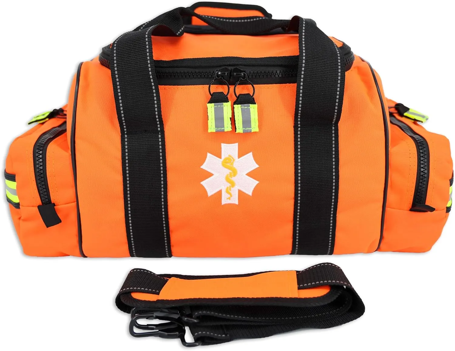 Lightning X Customizable Large EMT Medic First Responder EMS Trauma Jump Bag w/Embroidered Name - Orange