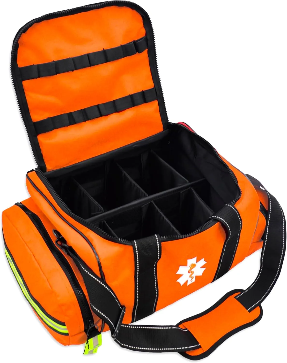 Lightning X Customizable Large EMT Medic First Responder EMS Trauma Jump Bag w/Embroidered Name - Orange