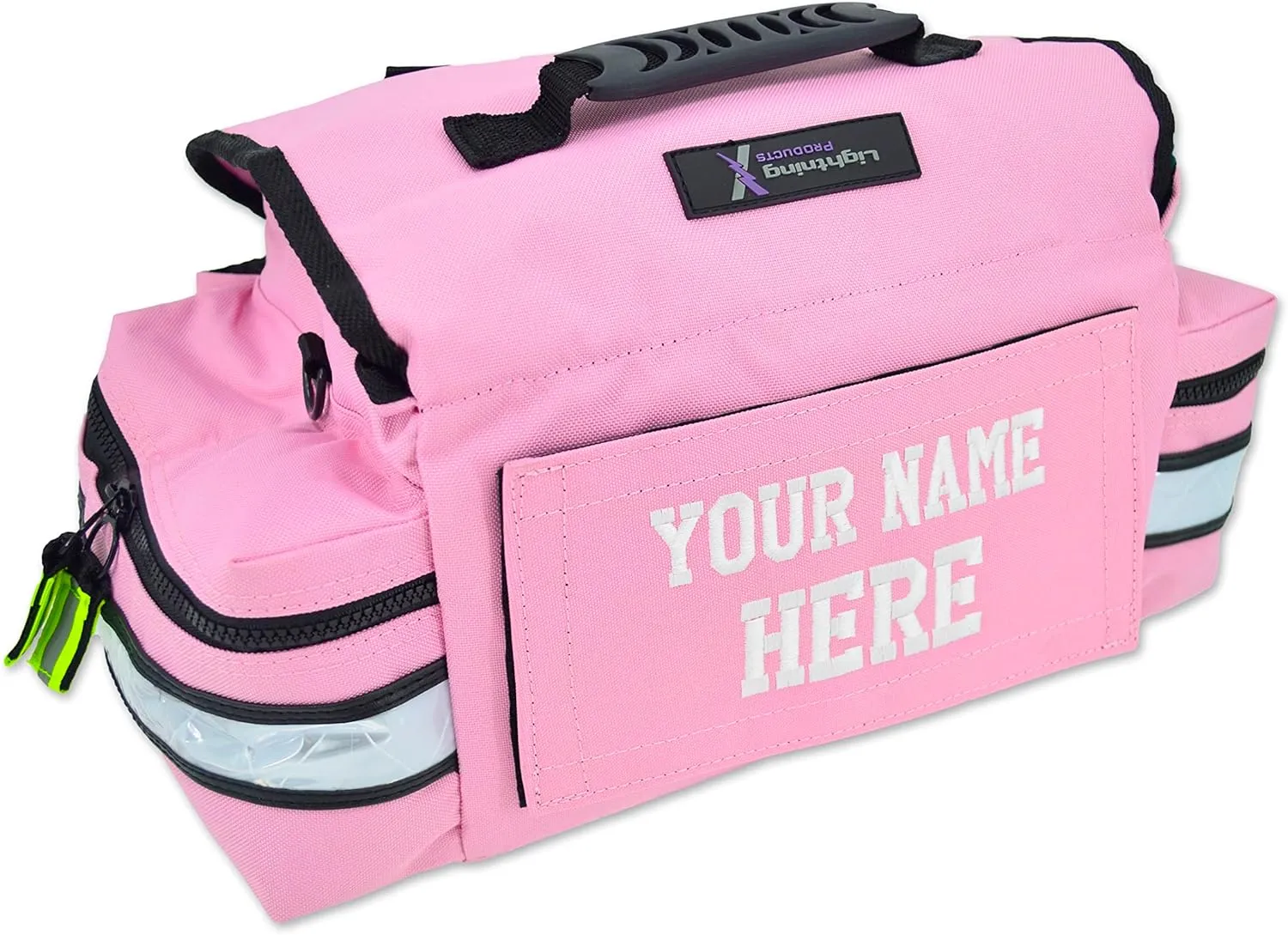 Lightning X Customizable Small Medic First Responder EMT Trauma Bag w/Embroidered Name Patch - PINK