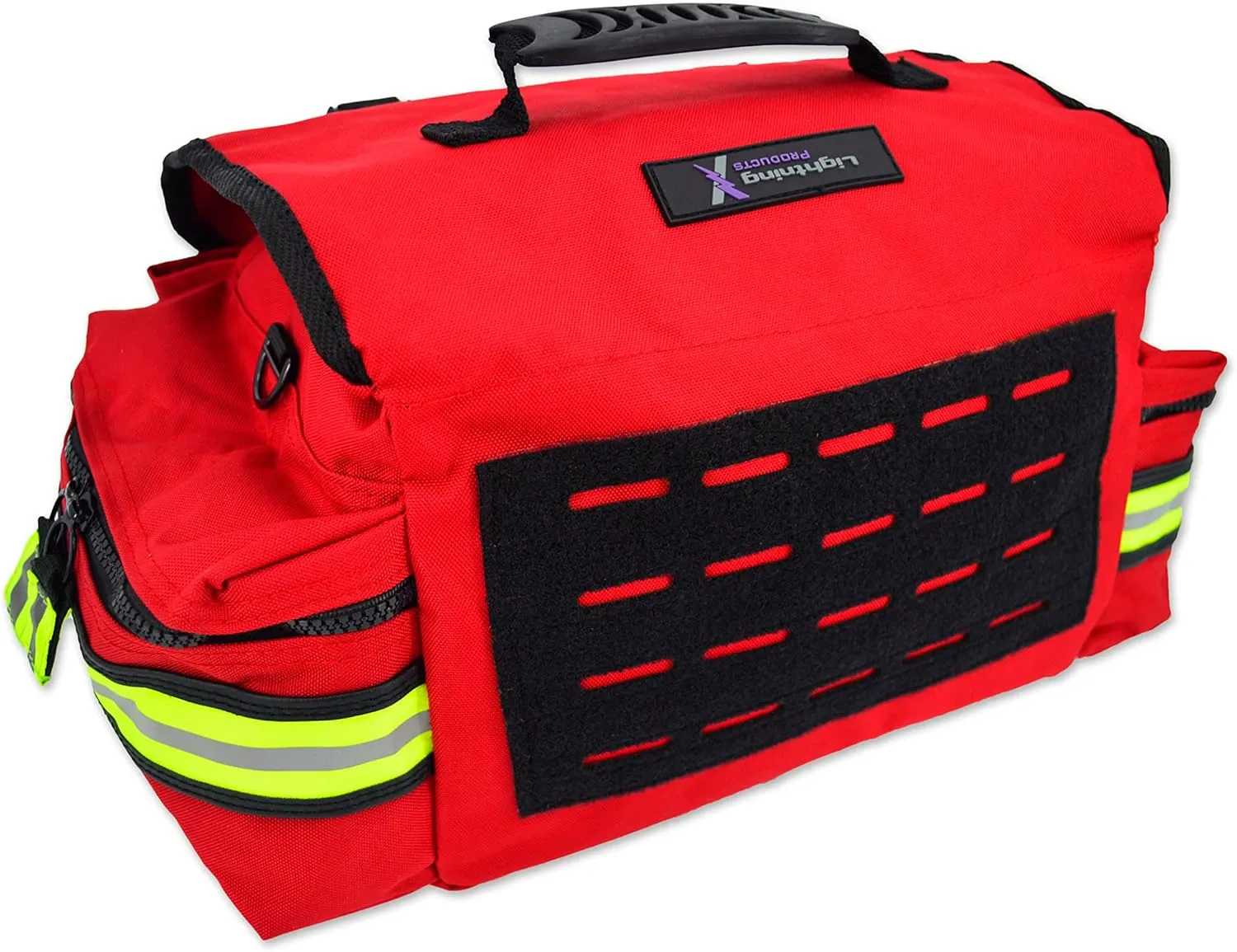 Lightning X Customizable Small Medic First Responder EMT Trauma Bag w/Embroidered Name Patch - RED