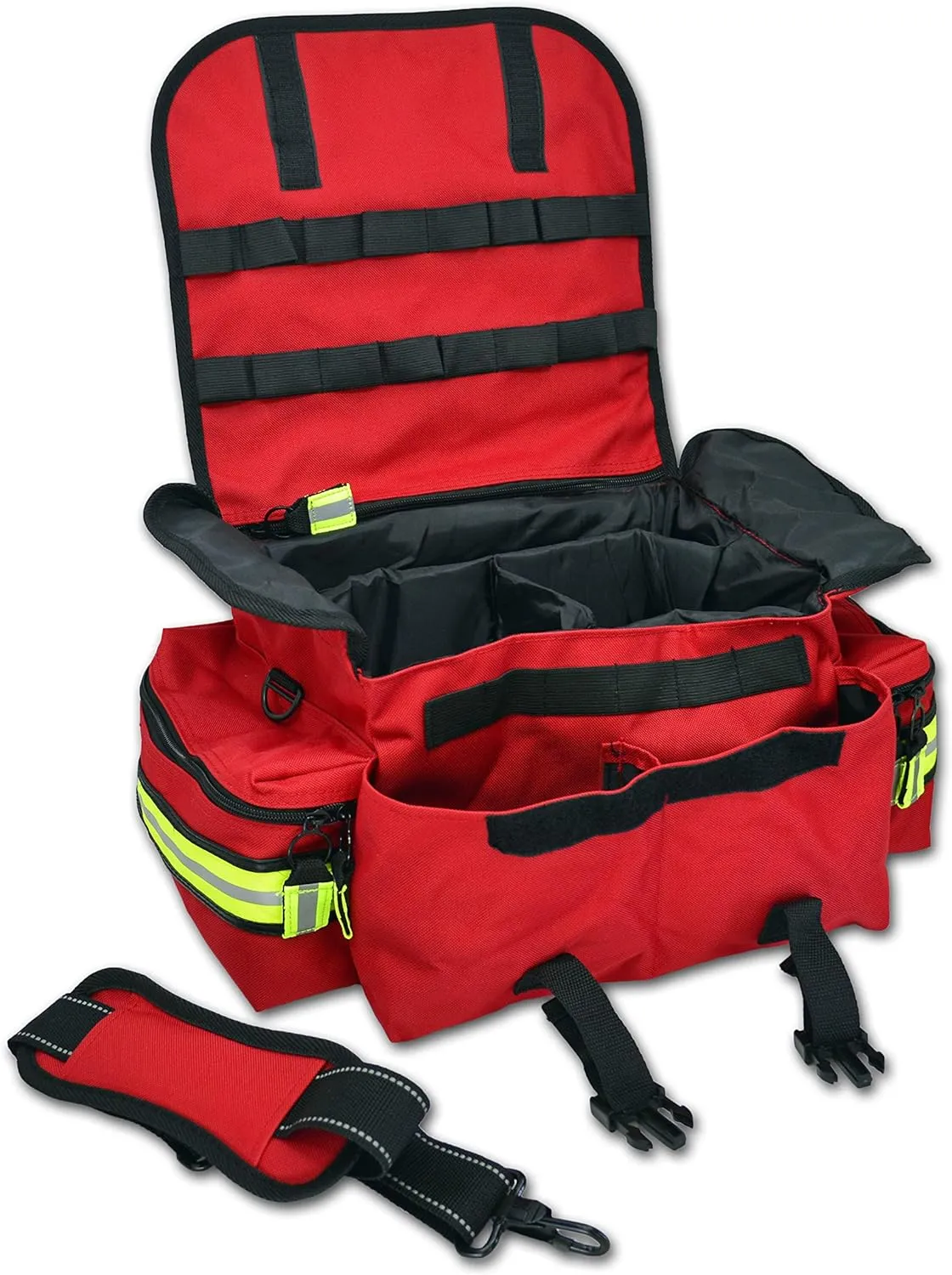 Lightning X Customizable Small Medic First Responder EMT Trauma Bag w/Embroidered Name Patch - RED