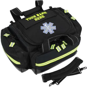 Lightning X Modular Large EMT Medic First Responder EMS Trauma Jump Bag w/Embroidered Name - BLACK
