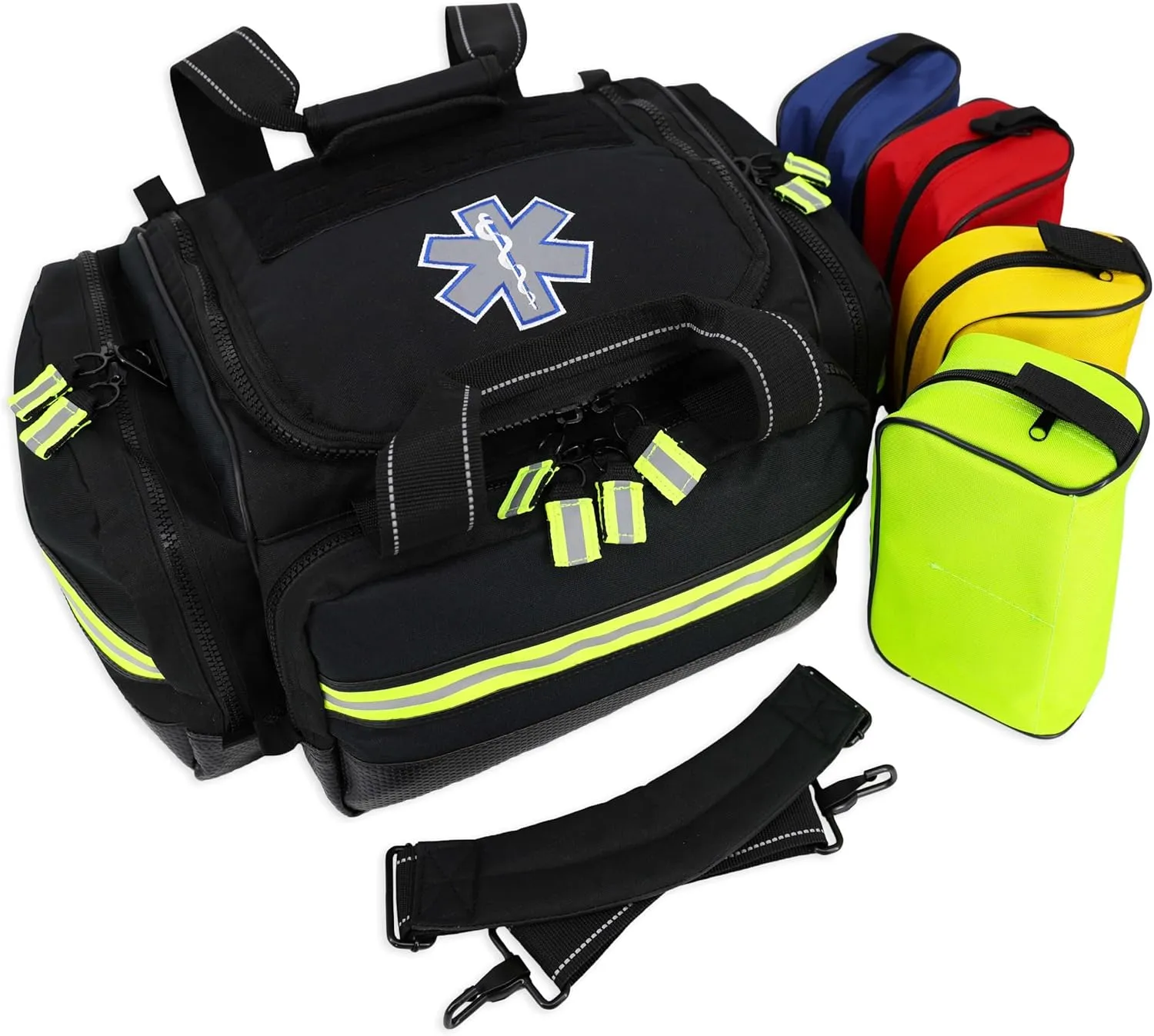 Lightning X Modular Large EMT Medic First Responder EMS Trauma Jump Bag w/Embroidered Name - BLACK