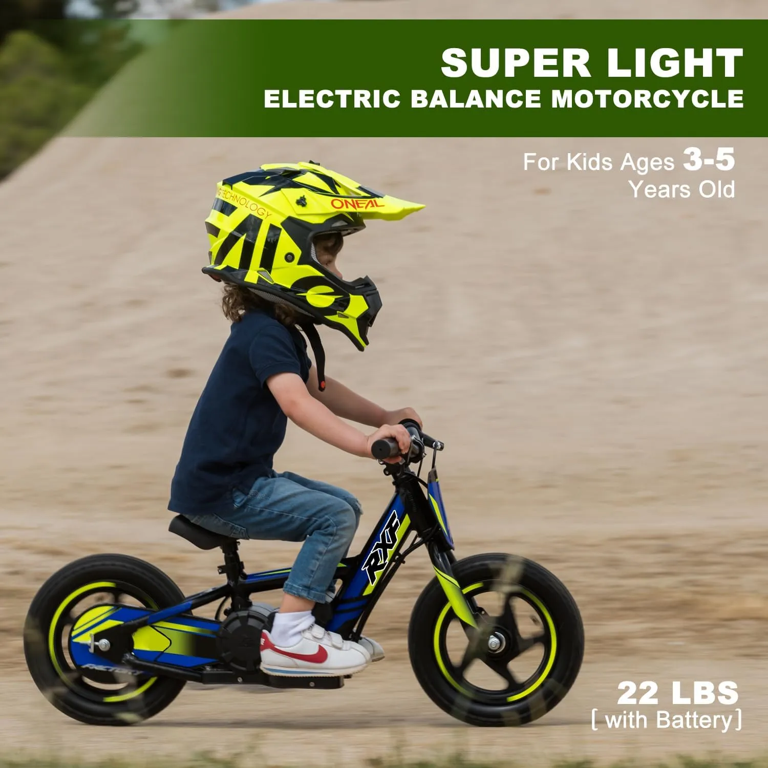Lightweight Electric Dirt Bike for Kids, 170/340W Electric Motorcycle Up to 10/12MPH, 24V Detachable Battery, Hand-Operated Dual Brakes Electric Balance Bike for Ages 3-6/5-12