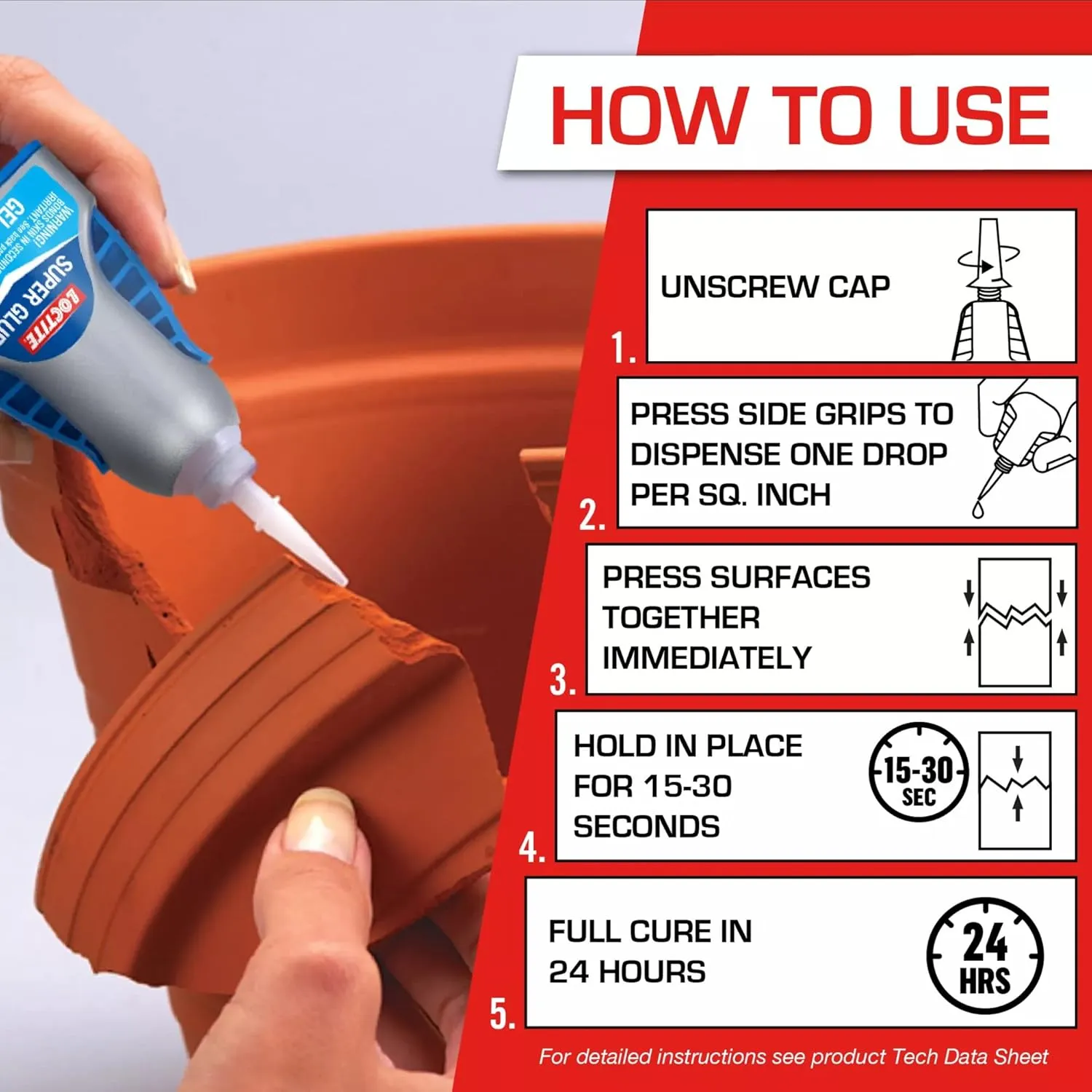 Loctite Super Glue Gel Control, 0.14 fl oz, 6, Bottle