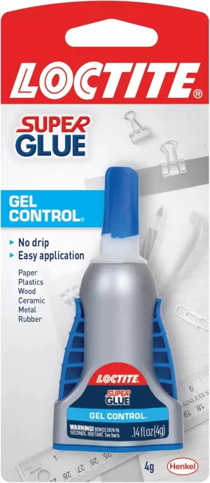 Loctite Super Glue Gel Control, 0.14 fl oz, 6, Bottle