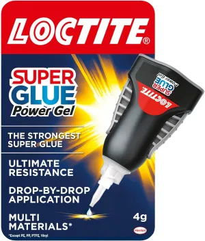 Loctite Super Glue Power Flex Control, Flexible Super Glue Gel, Superglue with Non-Drip Formula for Vertical Applications, Clear Glue with Precise Nozzle, 1x3 g