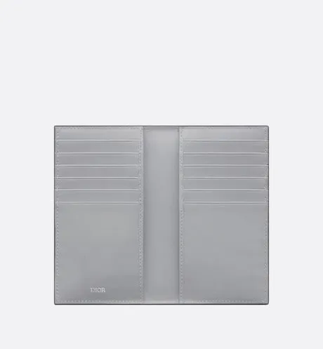 Long Bi-Fold Card Holder • Dior Gray CD Diamond Canvas
