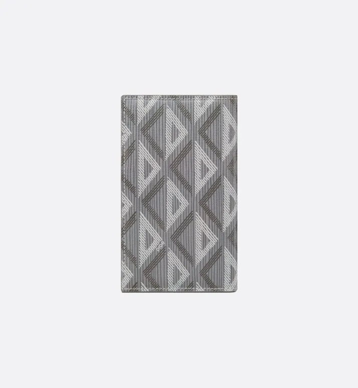 Long Bi-Fold Card Holder • Dior Gray CD Diamond Canvas