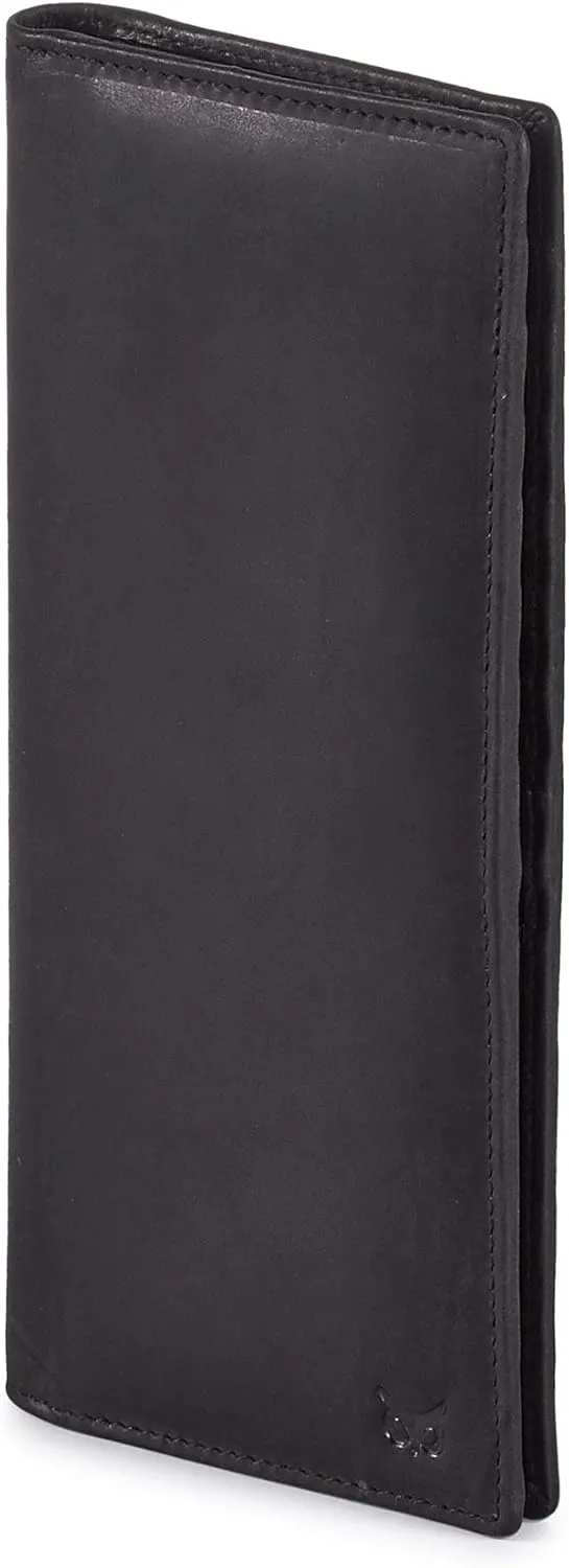 Long Wallet for Men Women Real Leather Bifold RFID Stylish Slim Handmade 2 ID Window Credit Card Holder in Gift Box