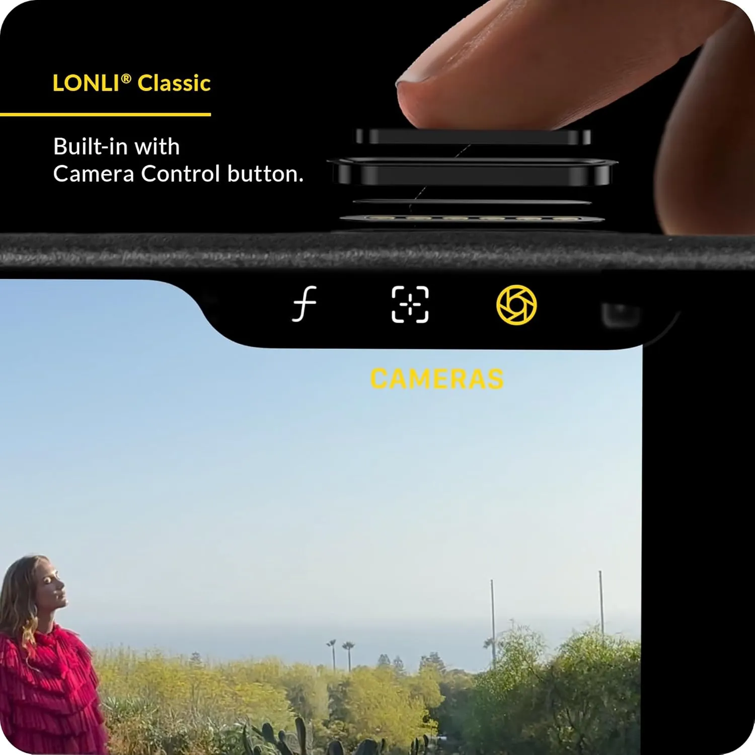 LONLI Classic - for iPhone 16 Pro Leather Case [Camera Control Button Coverage] - European Genuine Vele Leather Phone Case - Smoothen and Soften Over Time - [Compatible with Magsafe] - Black