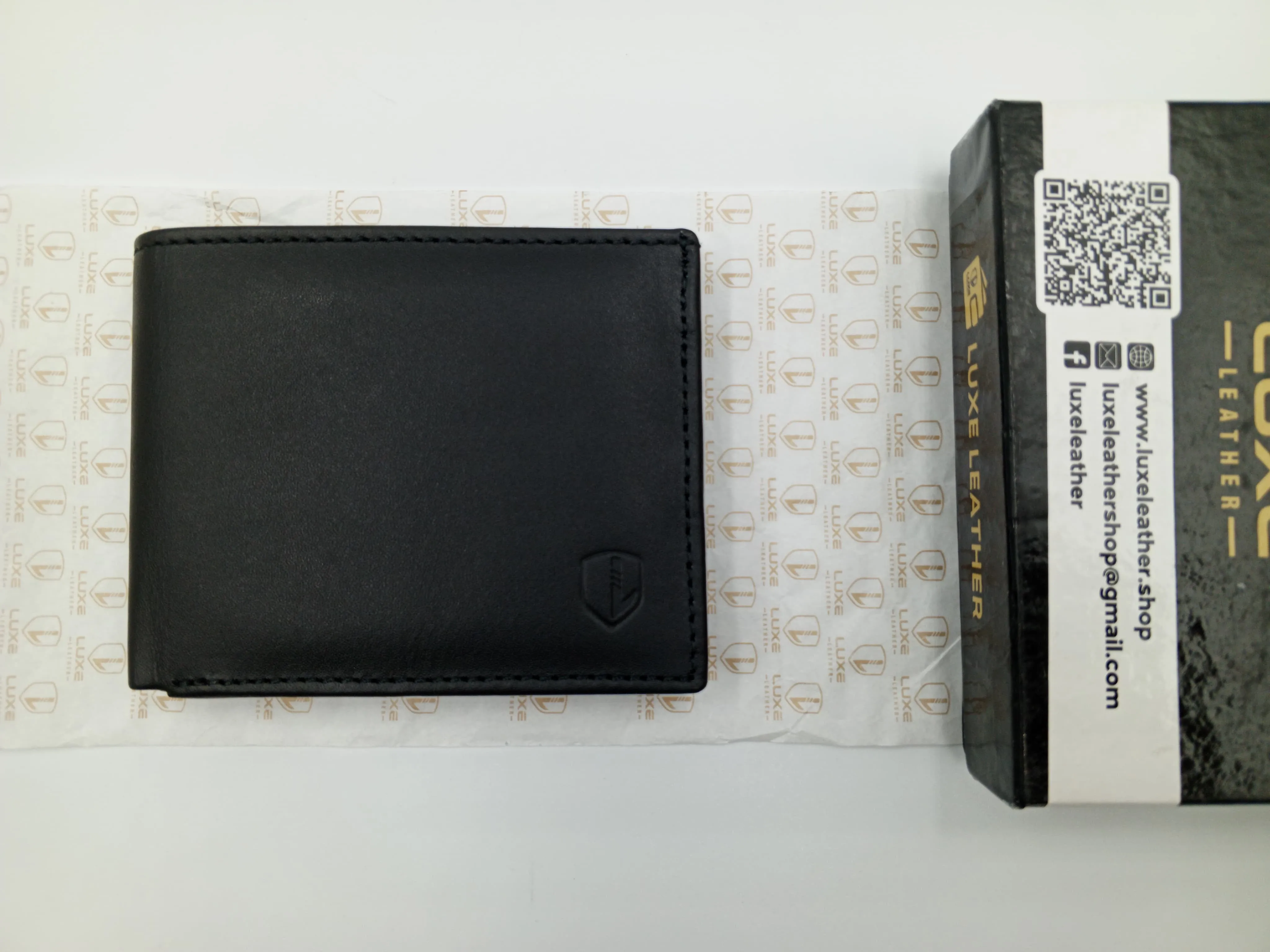 LuxeLeather Analin Cow Leather Wallet - Black | 6 Card Holders, 4 Secret Compartments, 2 Cash Compartments | LLBF03