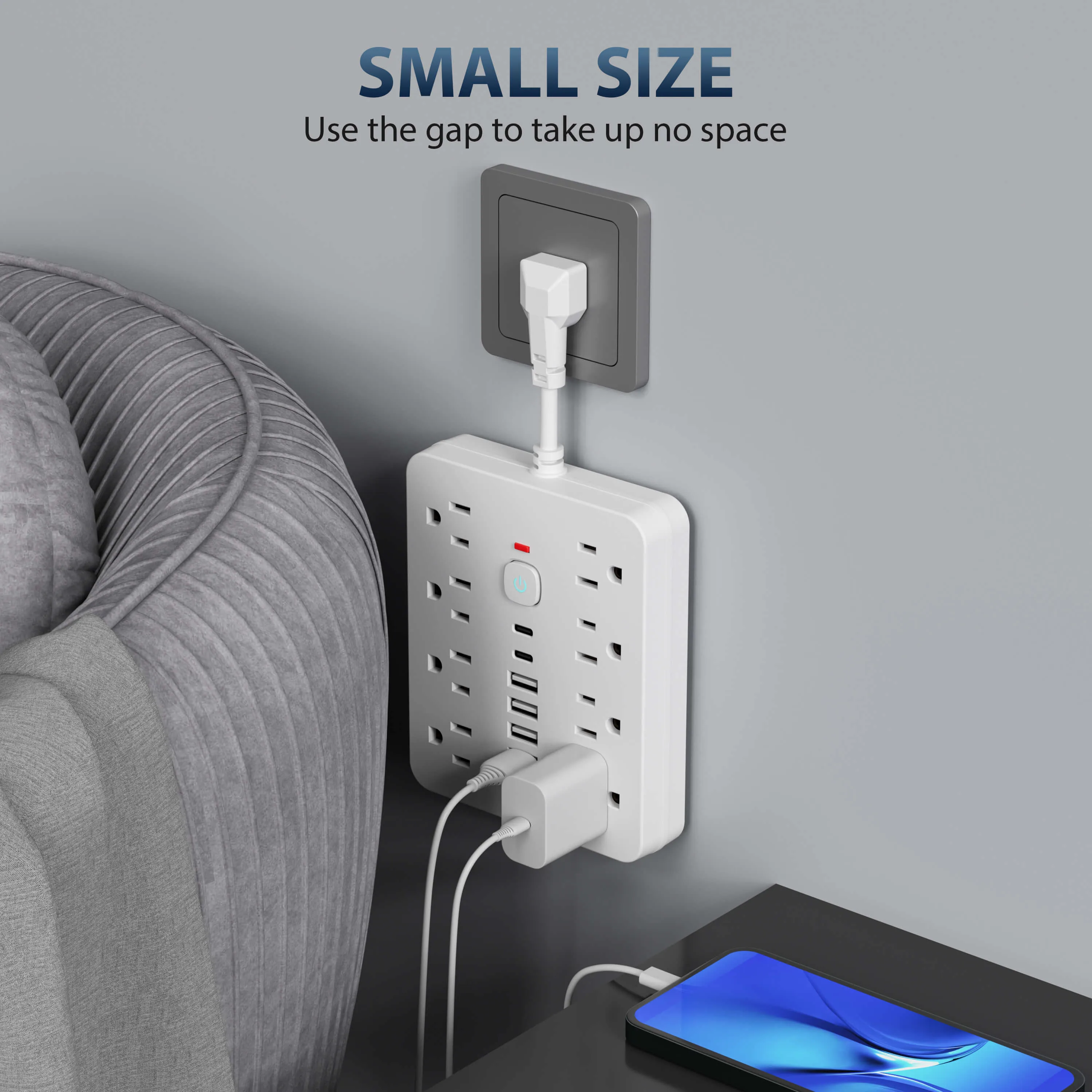 Luxora 14-In-1 Power Strip With Surge Protection Hub