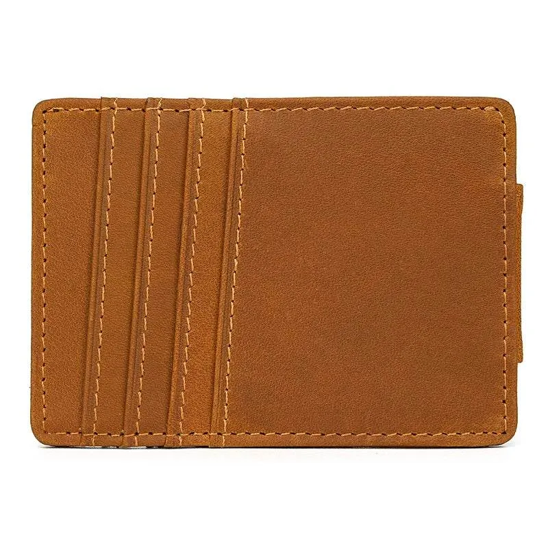 Luxury Genuine Leather Card Holder Money Clip Purse Wallet