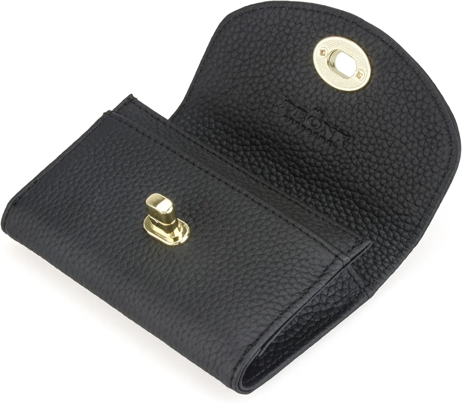 Luxury Quilted Leather Card Holder Credit Card Holder Small Compact Wallet Coin Purse Business Card Holder Gift for Women Gift for Girl (Lychee Black)