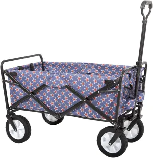 Mac Sports WTC-202 Collapsible Folding Outdoor Utility Wagon, Americana