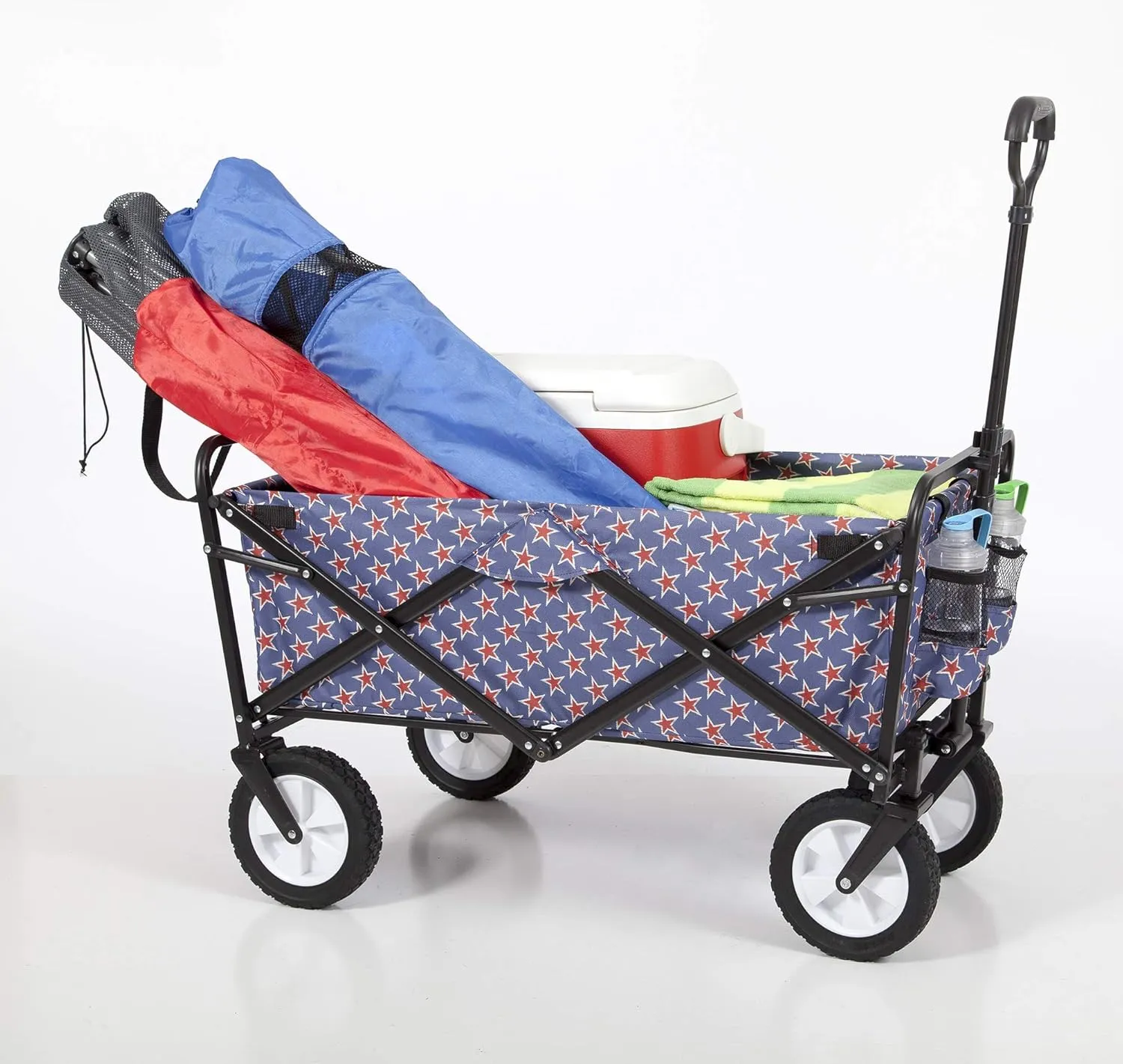 Mac Sports WTC-202 Collapsible Folding Outdoor Utility Wagon, Americana