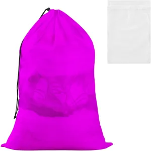 Magenta Fuchsia Sock Washing Bags for Laundry, Mesh Storage Bags, Mesh Lingerie Bags for Washing Delicates