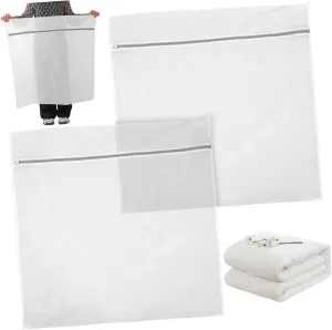 MAGICLULU 2 Pcs Extra Large Mesh Laundry Bags Wash Bags for Bedding Garments for Washing Machine for Travel Camping