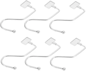 MAGICLULU 6pcs S-Shape Hooks Handbag Hangers for Home Decor Decorative Table Hooks Christmas Socks Hanger for Mantle Fireplaces