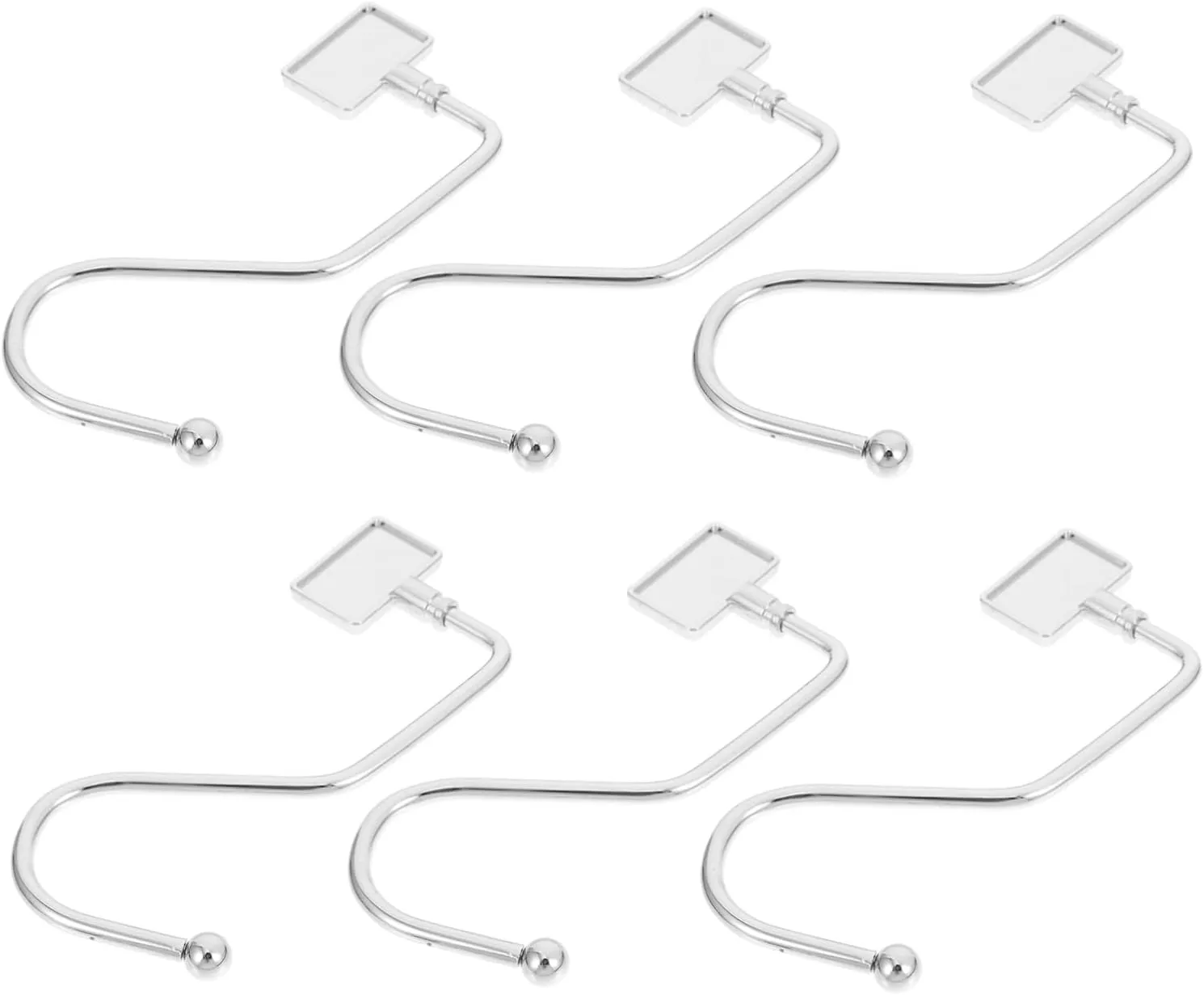 MAGICLULU 6pcs S-Shape Hooks Handbag Hangers for Home Decor Decorative Table Hooks Christmas Socks Hanger for Mantle Fireplaces