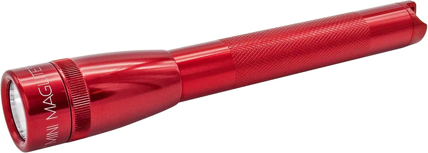 Maglite Mini LED 2-Cell AA Flashlight in Presentation Box, Red