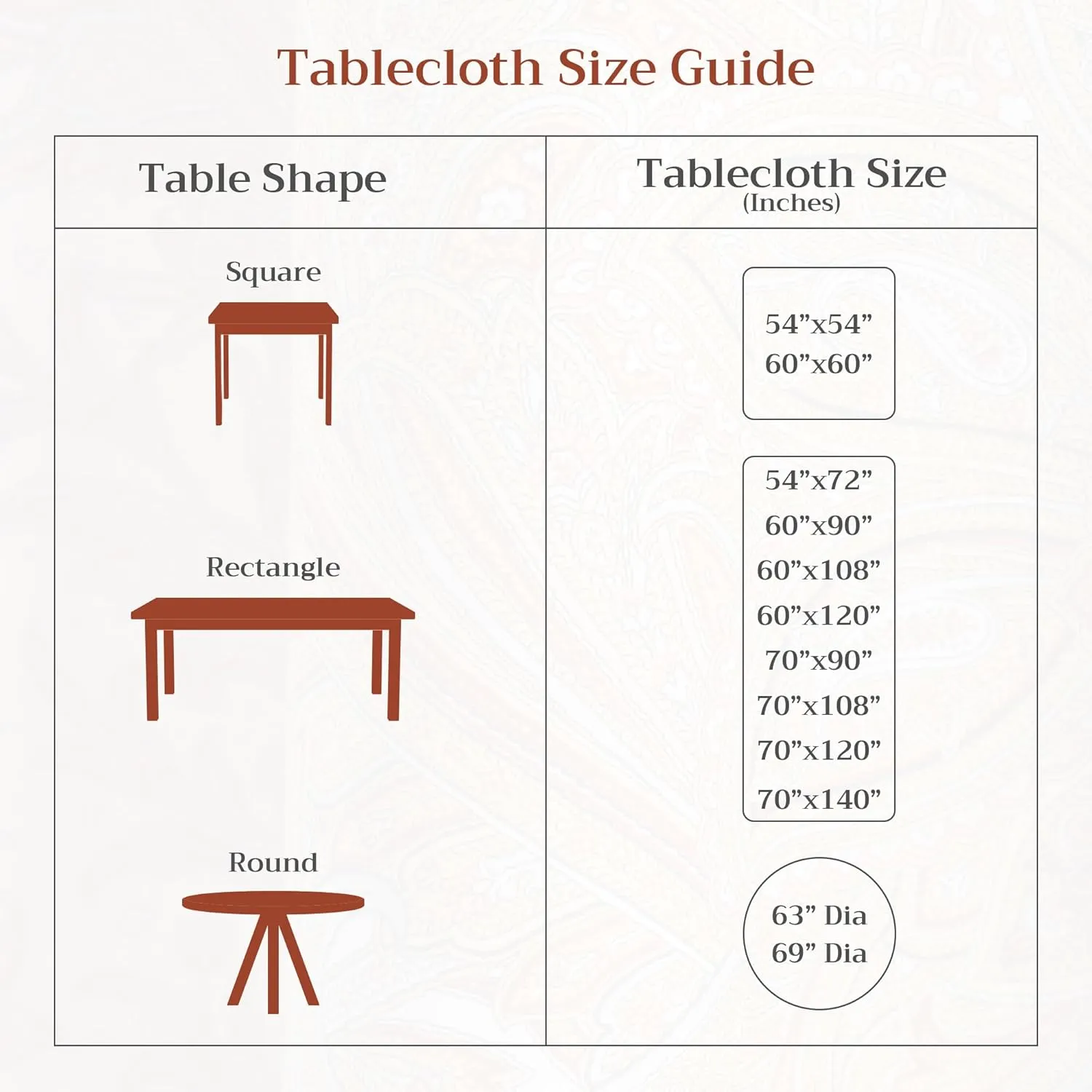 Maison d' Hermine 100% Cotton Table Cover - 60"x108" Rectangle Decorative Tablecloth - Washable Tablecloths for Dining, Home & Party - For Thanksgiving & Christmas - Kashmir Paisley Collection