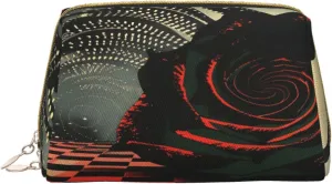 Makeup Bag Women Toiletrie Showe Brush Skin Care Travel Organizer Purse Me Large Makeup Purse Accessories, Tote Red Neon Rose